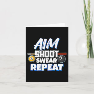 Carte Amusant Aim Pool Joueur Billard cadeau