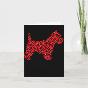 Carte Amusant Amoureux de Chien Westie Cœurs Amour Westi