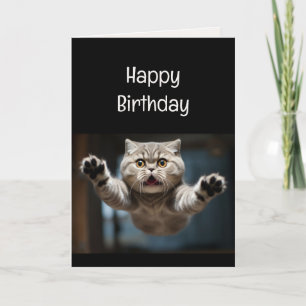 Carte Amusant Amoureux des chats animal d'anniversaire