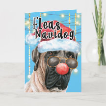 Amusant anglais Mastiff puces de Noël navidog