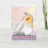 Carte Amusant animal de compagnie Cockatiel Chonky Birb (Devant)