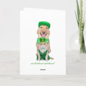 Carte Amusant Animaux de compagnie St Patrick (Dos)