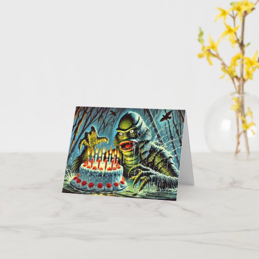 Carte Amusant Anniversaire (Fleur jaune)