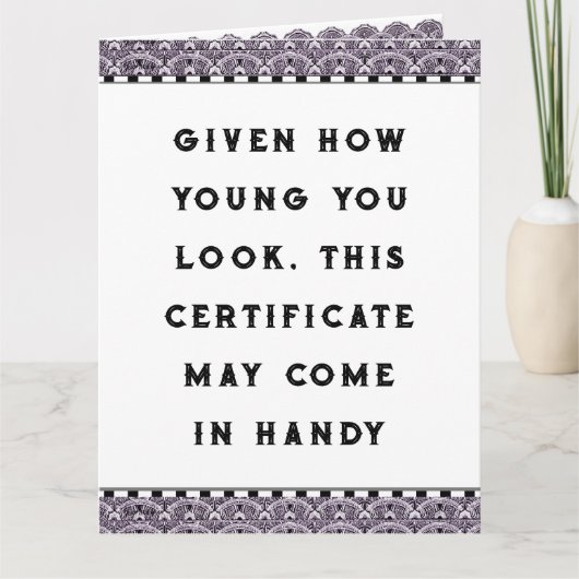 Carte Amusant Anniversaire Adulte (Devant)