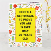 Carte Amusant Anniversaire Adulte (Fleur jaune)