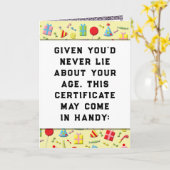 Carte Amusant Anniversaire Adulte (Fleur jaune)