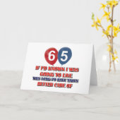 Carte Amusant anniversaire de 65 ans (Fleur jaune)