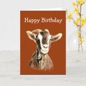 Carte Amusant Anniversaire, De la Vielle Chèvre qui VOUS (Fleur jaune)