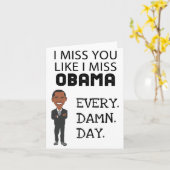 Carte Amusant anniversaire d'Obama (Fleur jaune)