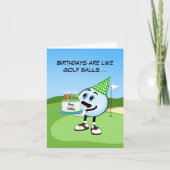 Carte Amusant Anniversaire Golf Ball (Devant)