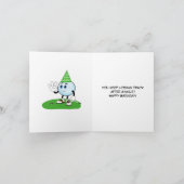 Carte Amusant Anniversaire Golf Ball (Intérieur)