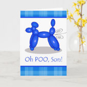 Carte Amusant Anniversaire pour Fils, Poodle Part (Fleur jaune)