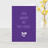 Carte Amusant Anti - Valentines Jour Grumpy Sarcastic An (Fleur jaune)