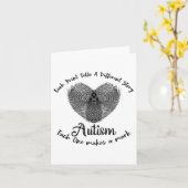 Carte Amusant Autisme D'Empreinte Chaque Impression Dit  (Fleur jaune)