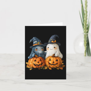 Carte Amusant Bestin Couple Fantôme Avec Halloween Citro