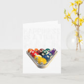 Carte Amusant Billard de piscine en rack serré Tee (Fleur jaune)