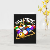 Carte Amusant Billard Design Pour 8 Et Pool Player (Fleur jaune)