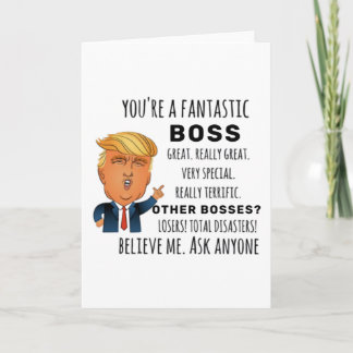 Carte Amusant Boss Anniversaire Meilleur Cadeau