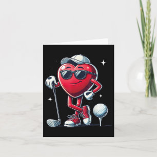 Carte Amusant Coeur Jouer Golf Valentines Jour Pour Le S