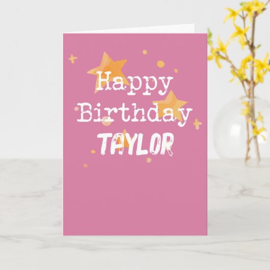 Carte Amusant collègue Anniversaire pour Lover Pink café (Fleur jaune)