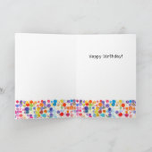 Carte Amusant coloré aquarelle Peinture Anniversaire de (Intérieur)