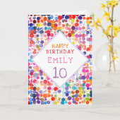 Carte Amusant coloré aquarelle Peinture Anniversaire de (Fleur jaune)