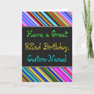 Carte Amusant, coloré, Whimsical 82nd Birthday Card