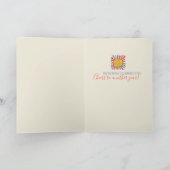 Carte Amusant Colorful Joyeux Anniversaire Moderne Petit (Intérieur)