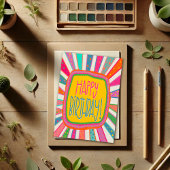 Carte Amusant Colorful Joyeux Anniversaire Moderne Petit