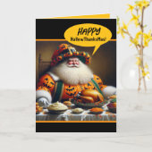 Carte Amusant Combo Halloween, Thanksgiving et Noël (Fleur jaune)