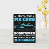 Carte Amusant Conception Mécanique De Voiture Pour Homme (Fleur jaune)