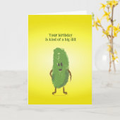 Carte Amusant Concomber Pun Anniversaire pour Gardener o (Fleur jaune)