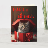 Carte Amusant Crazy Cat Lady Anniversaire (Devant)