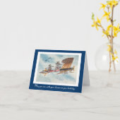 Carte Amusant Eléphants Volant Vintage Anniversaire (Fleur jaune)