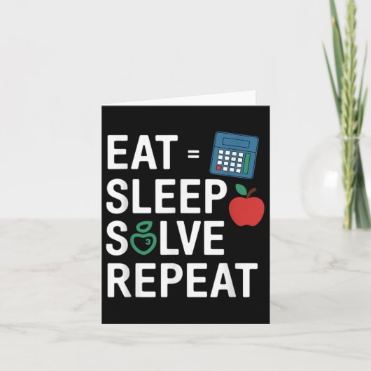 Carte Amusant Enseignant Math Algebra Cl Retour À L'Écol (Devant)