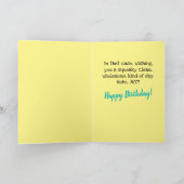 Carte Amusant esprit de chat est dans l'anniversaire de (Intérieur)