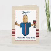 Carte Amusant Ethnic Homme Cartoon Red Wine Classic Anni (Devant)