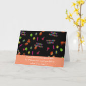 Carte Amusant Fin Heureux Souhait Anniversaire (Fleur jaune)