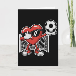 Carte Amusant Football Cœur Amour Dabbing Saint-Valentin