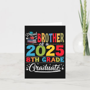 Carte Amusant Frère Fier D'Un Cl De 2025 8E Grade Grad