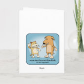 Carte Amusant Frisky Puppy Anniversaire (Dos)