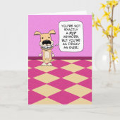 Carte Amusant Frisky Puppy Anniversaire (Fleur jaune)