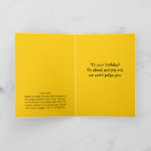 Carte Amusant Géant Gâteau Manger Guinéen Cochon Anniver (Intérieur)