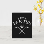Carte Amusant Golf Let's Par-tee Let's Par Tee (Fleur jaune)