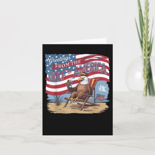 Carte Amusant Golfe D'Usa Trump Salutations Du Golfe Du  (Devant)