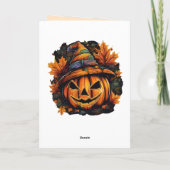 Carte Amusant Gourd Heure Citrouille Halloween (Dos)