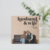 Carte Amusant Gras Mari Quirky et épouse Surprise Mariag (Debout devant)