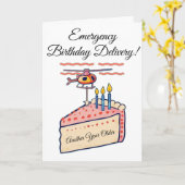 Carte Amusant Hélicoptère Anniversaire Avec Livraison De (Fleur jaune)