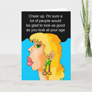 Carte Amusant heureux voeu d'anniversaire