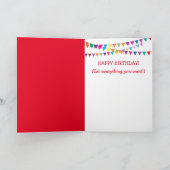 Carte Amusant Highland Steer Hussain Anniversaire (Intérieur)